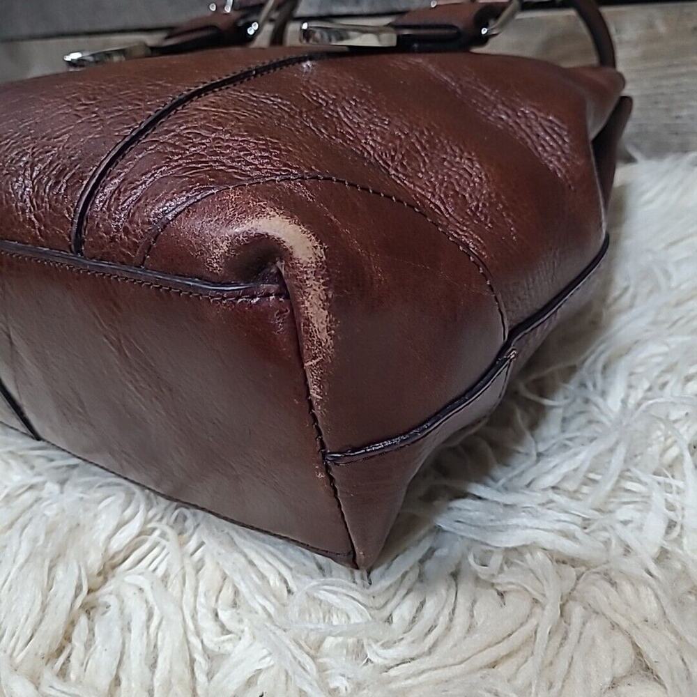Vintage Western Buckle Shoulder Bag Brown Wilsons Leather - Picture 8 of 11